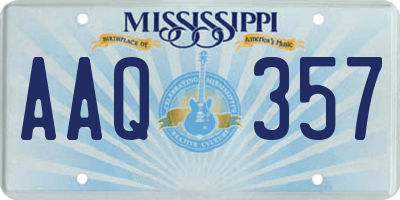 MS license plate AAQ357