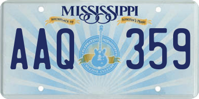 MS license plate AAQ359