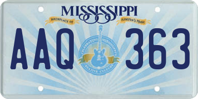 MS license plate AAQ363