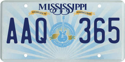 MS license plate AAQ365