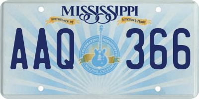 MS license plate AAQ366