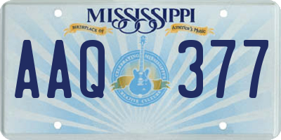 MS license plate AAQ377