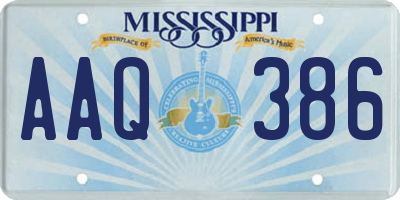 MS license plate AAQ386