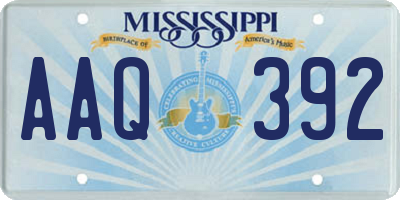 MS license plate AAQ392