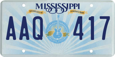 MS license plate AAQ417