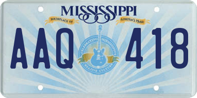 MS license plate AAQ418