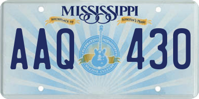 MS license plate AAQ430