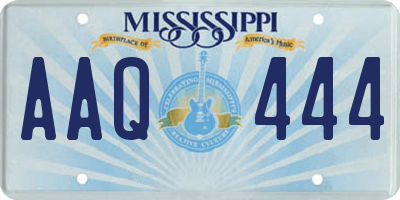 MS license plate AAQ444