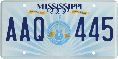 MS license plate AAQ445