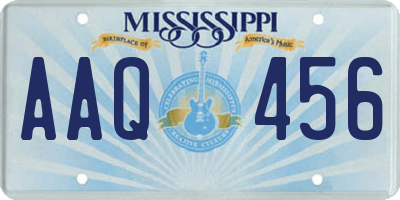 MS license plate AAQ456