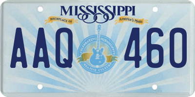 MS license plate AAQ460