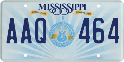 MS license plate AAQ464