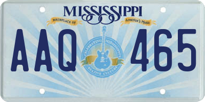 MS license plate AAQ465