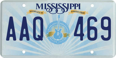 MS license plate AAQ469