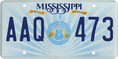 MS license plate AAQ473