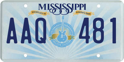 MS license plate AAQ481