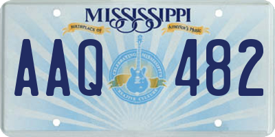 MS license plate AAQ482