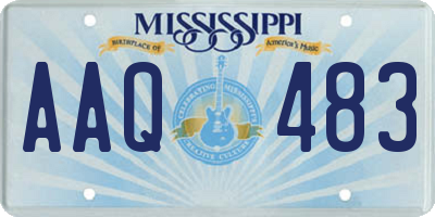 MS license plate AAQ483