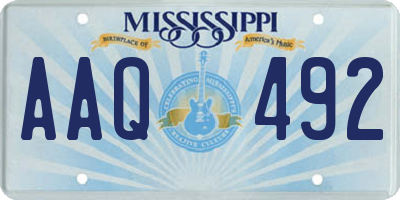 MS license plate AAQ492