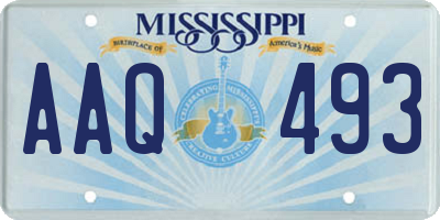 MS license plate AAQ493