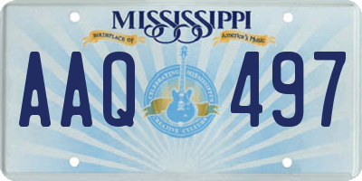 MS license plate AAQ497