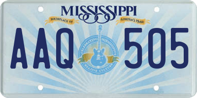 MS license plate AAQ505