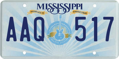 MS license plate AAQ517