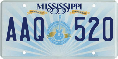 MS license plate AAQ520