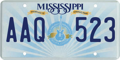 MS license plate AAQ523