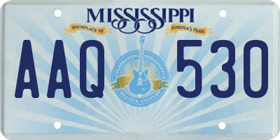 MS license plate AAQ530