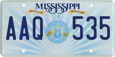 MS license plate AAQ535