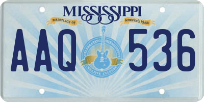 MS license plate AAQ536