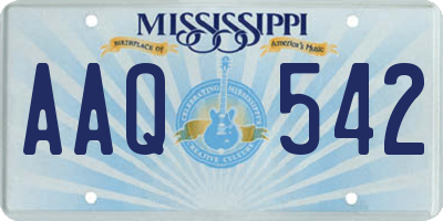 MS license plate AAQ542