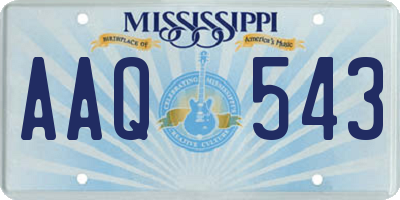 MS license plate AAQ543