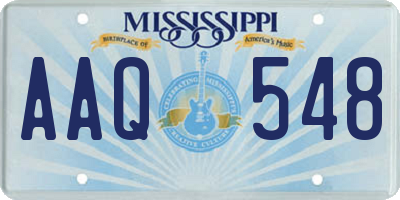 MS license plate AAQ548