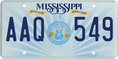 MS license plate AAQ549