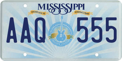 MS license plate AAQ555