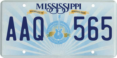 MS license plate AAQ565