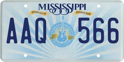 MS license plate AAQ566