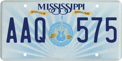 MS license plate AAQ575