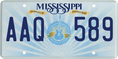 MS license plate AAQ589