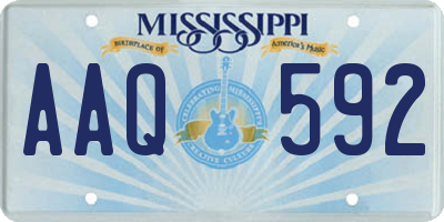 MS license plate AAQ592