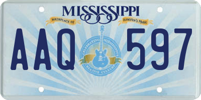 MS license plate AAQ597