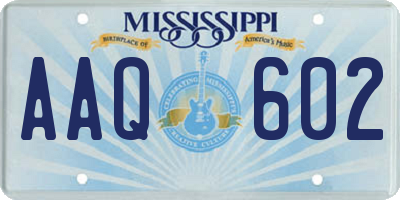 MS license plate AAQ602