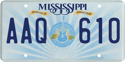 MS license plate AAQ610