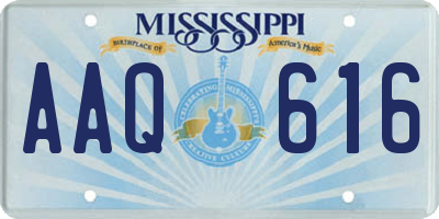 MS license plate AAQ616