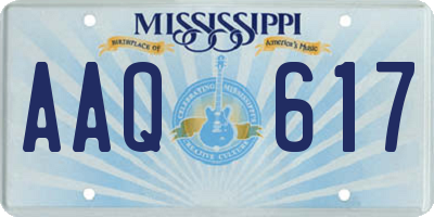 MS license plate AAQ617