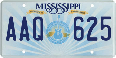 MS license plate AAQ625