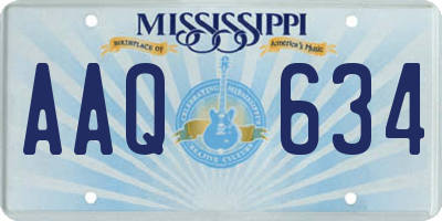 MS license plate AAQ634