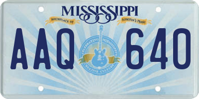 MS license plate AAQ640